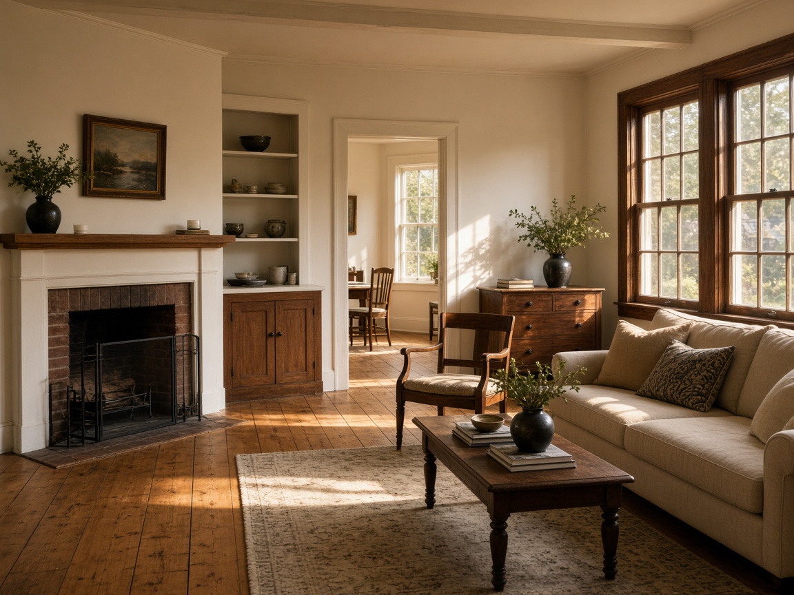 Finished restored living room in Plymouth